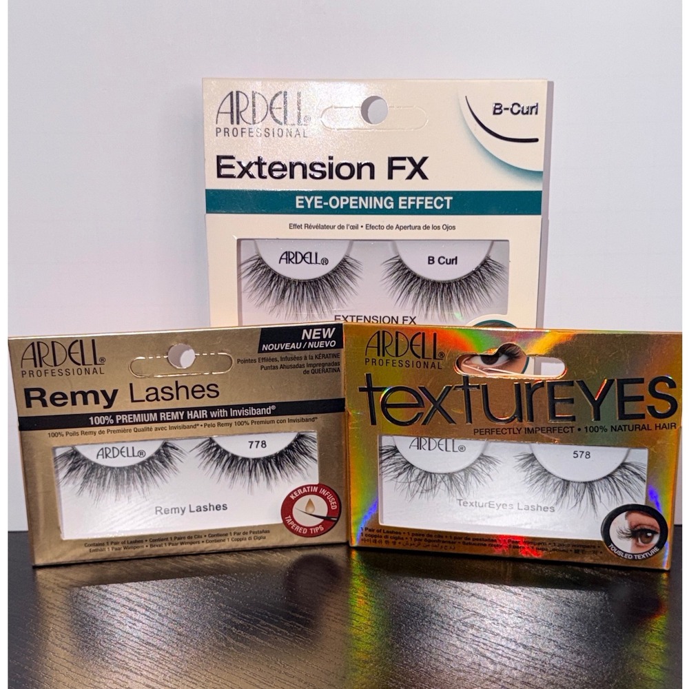 Ardell Professional False Eyelashes Bundle Extension FX Remy 778 TexturEyes 578